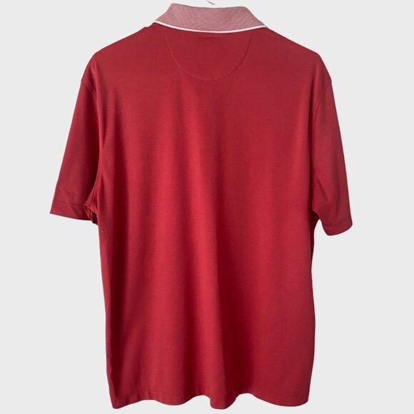 UNTUCKit Connor Single Pocket Golf Polo Shirt Men's Size Large Red Short-Sleeve - Picture 3 of 11